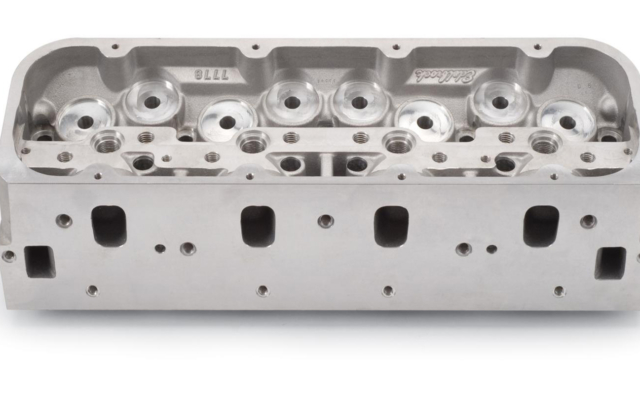 This photo from the Summit catalog shows how much extra "meat" the new Edelbrock Pro-Port RAW and Semi-Finished Heads have.