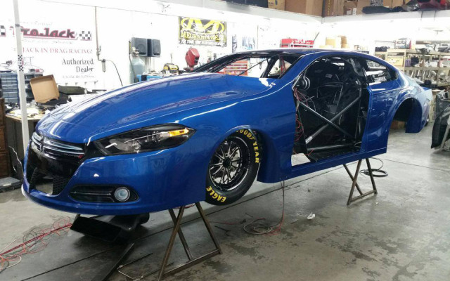 Alan's Dart nearly in completion after a detail-filled build at Jerry Haas Race Cars.