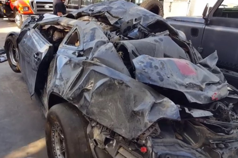 Video: Crashing At 195 MPH, And They Walked Away From Tangled Mess