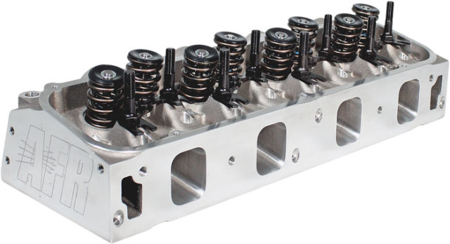 Canted valve design allows the valves to open towards the center of the bore. This creates the most area around the valve for maximum flow.