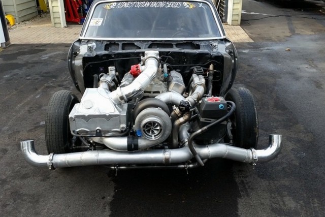 A little different look compared to a nitrous combo, the car's new setup is a Steve Morris Racing Engines-built 400-inch small block with a Forced Inductions Garrett single turbo arrangement.