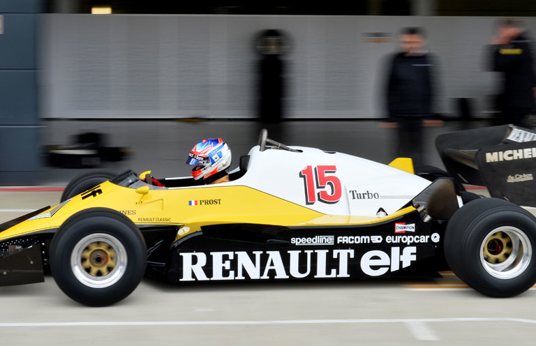Video: Modern F1 Aces Sample a Vintage Turbo F1