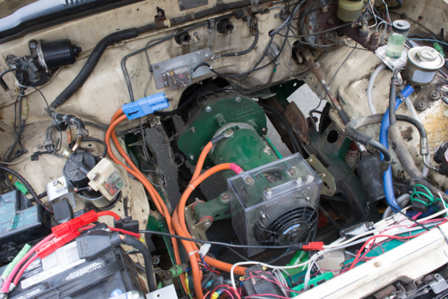The silent-but-deadly electric motor powering Rich's Toyota pickup.