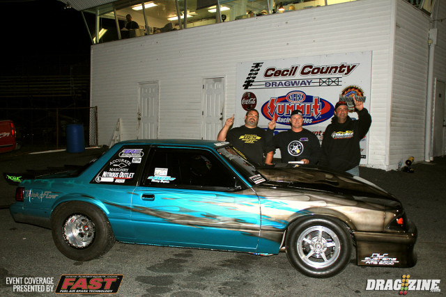 Shawn Pevlor and Joel Greathouse met up in the Ultra 275 final with Pevlor away first by .004. At the stripe it would be Pevlor first with a .031 reaction, running a 4.64 at 149 MPH with another personal best and track record for Ultra 275.