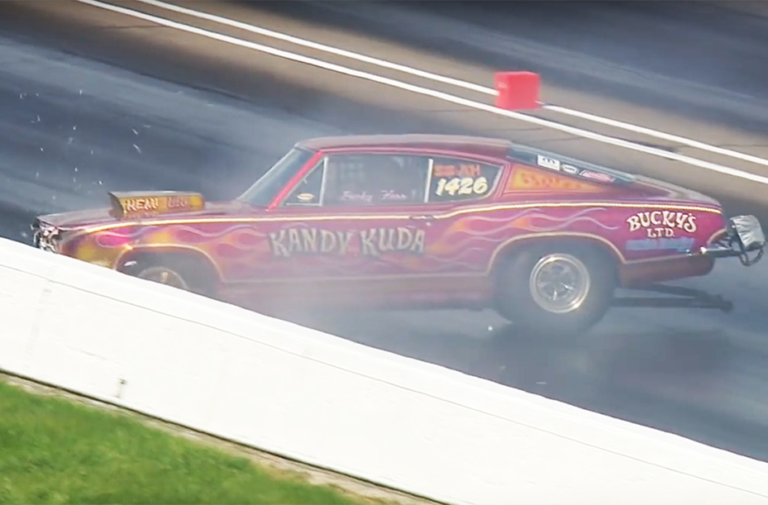 Video: Bucky Hess Crashes Iconic Super Stock Hemi 'Cuda At Indy
