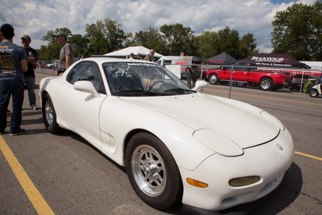 Lance Culver’s 1994 RX7 has a nasty 427 cubic inch motor that is based on a RHS block. With some nitrous assistance, the RX7 has run an 8.50 at 160 mph in True Street trim. The car still has AC and power steering since Culver drives the Mazda on a regular basis.