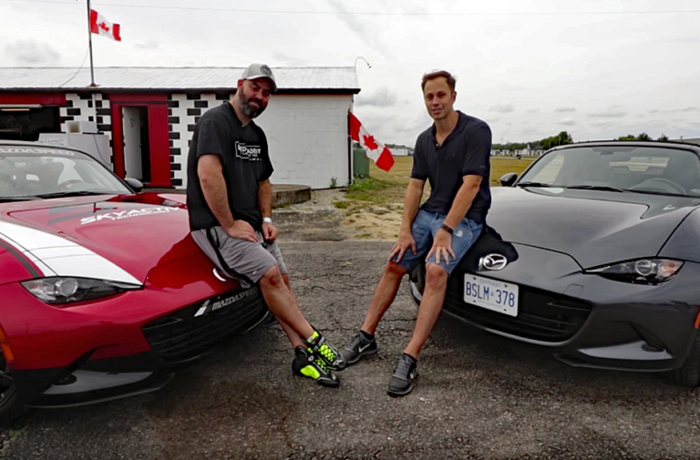 Track Testing A Production MX-5 Miata Against Its Cup Car Sibling