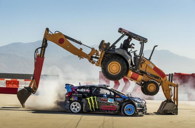 A stunt from last year's Gymkhana 8 video. This only scratches the surface of the craziness in the Gymkhana series.