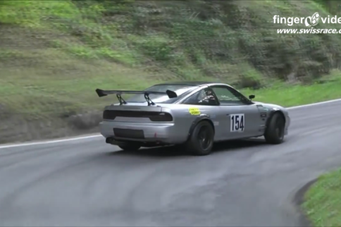 Video: 600-HP 200SX Drifts the Hillclimb