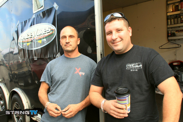 Vince Palazzolo landed fifth on the ladder and will face off with his friend Dwayne Barbaree in round one which both racers feel is an unfortunate situation. Barbaree had the oil pan off yesterday an wheelied the next round, he played it safe and pedaled the car and qualified fourteenth.