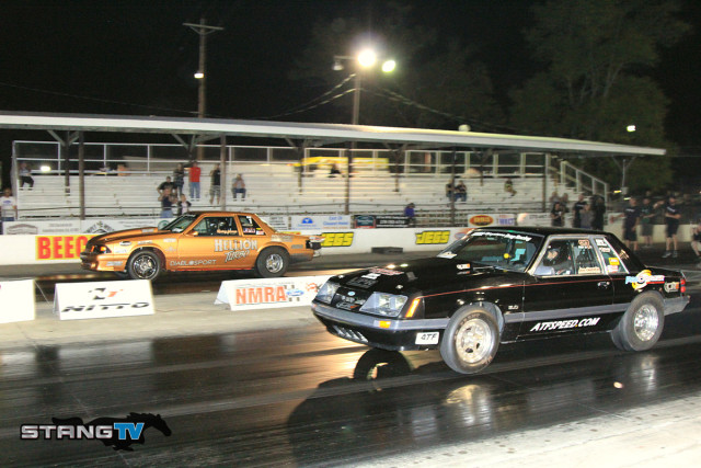 The Procharger Coyote Modified final came down to number two qualifier Joe Guertin and number four Haley James with Haley having lane choice with her earlier 7.888 at 173. Guertin was late on the tree giving up just over .08 to James .032 reaction. Chet Camanita upped the tune for more power improving to his best of eliminations 7.872 at 172 it just wasn't enough to catch James' 7.85 at 173 earning her the event win.