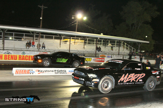 In the Henchman Racing Turbo Coyote Shootout it would be Bret Stabler and Justin Jordan in the finals. Stabler was number one qualifier and set low ET in eliminations with a 4.931 at 147 in a round two win over Jacobs. Jordan slipped the tires a bit on his semi final single giving up lane choice to Stabler who had run a 4.946 at 148. When the tree went green in the final it would Jordan away first when he needed it the most with an .060 reaction,his best against an opponent on the day, to Stabler's .122. At the stripe it was Jordan in the MPBR sponsored car scoring his first four second pass with a 4.994 at 145.88 to Stabler's game 5.008 at 145.97.