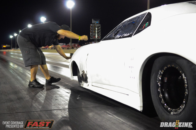 Justin "Big Chief" Shearer JUST missed the three-second zone in the Crowmod on Thursday night, clicking off a career best 4.01 on a nice and straight lap. Barring some significant changes in the qualifying order, Shearer will almost certainly make the qualified field after coming up just short at Lights Out back in February.