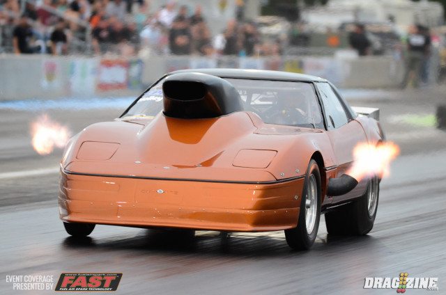 Semis of Outlaw Drag Radial put Phil Hines and Shawn Ellington together and they had a great match with both drivers scoring 4.38's. Hines was a touch quicker earning the round with a 4.385 to Ellington's 4.386 in the Murder Nova. Ron Hamby was paired with Mustang Mike Modeste in the other half of the ODR Semis coming away with the win after Modeste had to pedal the car after the front end came up just a bit too far down track. The final set as Ron Hamby with lane choice and Phil Hines with the ET advantage going to Hamby's nitrous huffing C4 Corvette. Hines put up another 4.45 doing his part but Hamby ripped off a 4.12 at 177 to earn the win as the 2016 ODR No Mercy 7 Champion. Pro 275 was another single for a final with Don Burton's car unable to crank forcing a forfeit and Hamby doubling up in Pro 275.