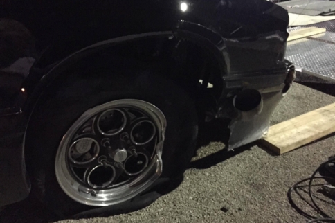 Freak Accident Sends Grudge Mustang Crashing Into Motorhome