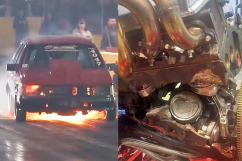 Video: Boosted 7-Second Holden Almost Splits Engine Block In Half!