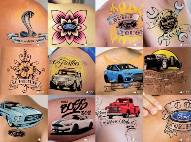 Using Ford’s online Inkmaker app, you can choose from a selection of existing virtual designs or create your own from scratch.