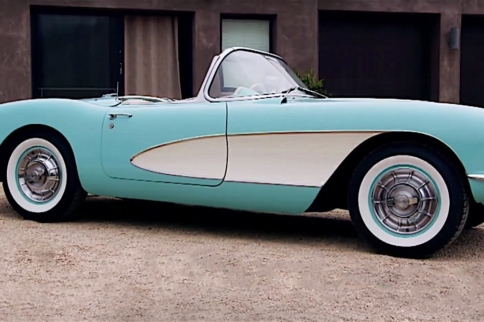 Jay Leno Visits The Jenners To Check Out Kendall's '56 Corvette