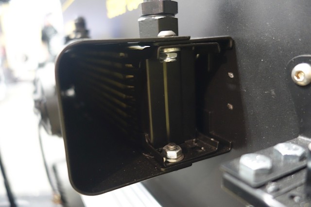 Murphy continued by explaining how stack-plate style of coolers are still the most efficient today. Because Derale's stack-plate cooler is integrated with a scoop that forces fresh air into the cooler, Murphy said, "It's the most efficient style of cooler you can have on a racecar,"