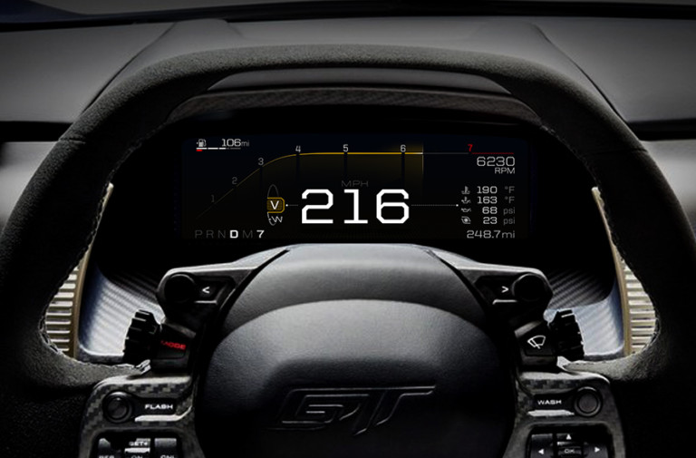 The Ford GT’s Digital Instruments Help You Drive Faster