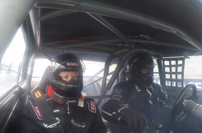 Video: Larry Larson's Wife Sherry Rides Shotgun In His Nova!