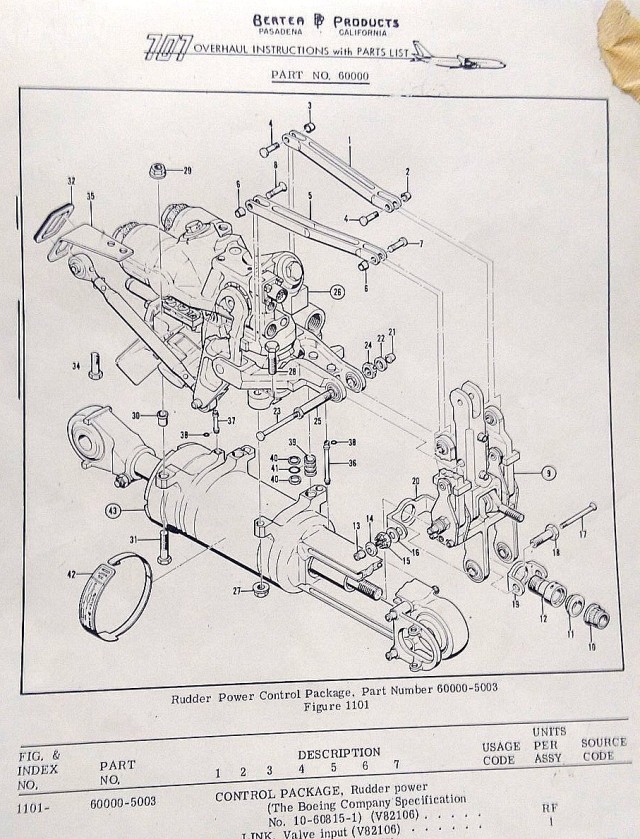 Kenny's technical illustration of the Rudder Control Valve, for a Boeing 707 (done with the Youngblood method of “Fudge-O-Metric projection”).