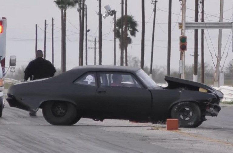 Video: No-Time Nova Crashes Hard, Drives Back To The Pits!