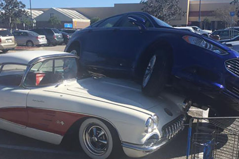 Corvette Damaged In A Florida Parking Lot