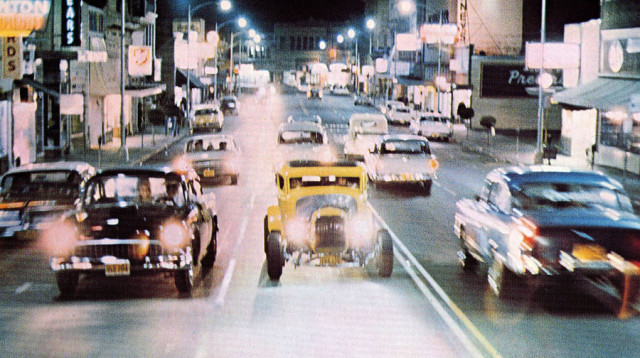 Cruising Main Street In American Graffiti.