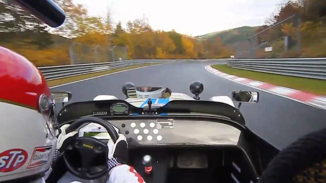 The view from the Caterham involves constant countersteering.