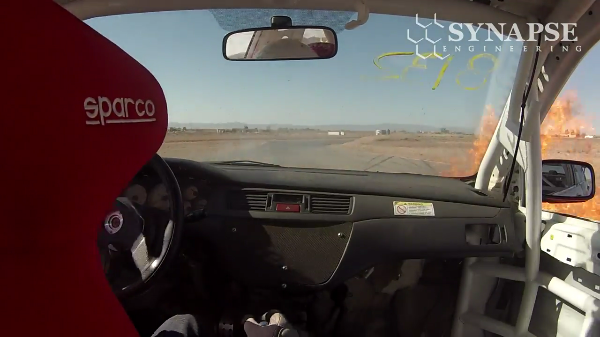 Video: Lancer Evo's Engine Fails Spectacularly, Catches Fire!