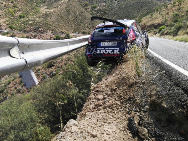 Video: Rally Driver Nearly Flies Off Cliff, Saved by Guardrail