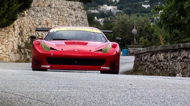 Unlike the 550 GT, the 458 GT3 seems to soak up the bumps effortlessly.
