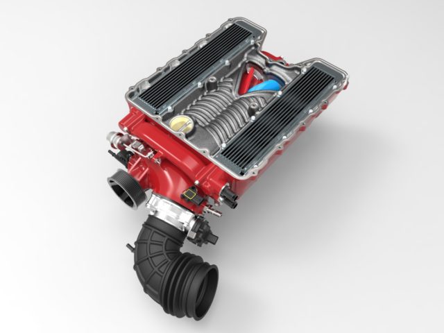 Not all Whipple units look the same, either. This is a unit for a 2016-plus Camaro SS, but the previous fifth-generation Camaro's kit looked quite different.