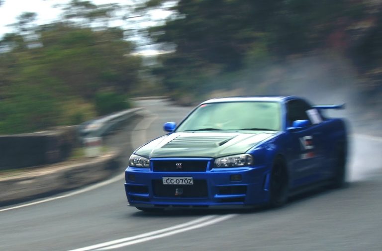 Video: Skyline R34 GT-R Hillclimb Monster at Windy Point