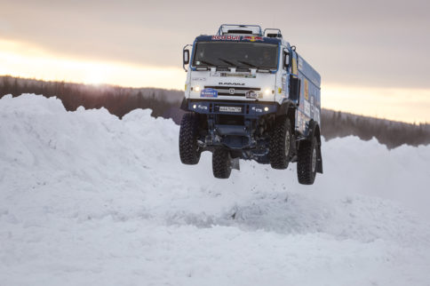 Red Bull KAMAZ Race Truck Gets Wild In The Snow