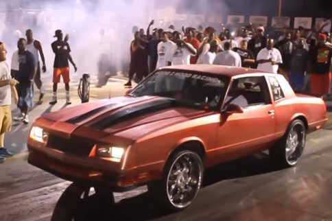 Video: Grudge G-Body Loses Rear Wheels, Does Reverse Wheelstand!