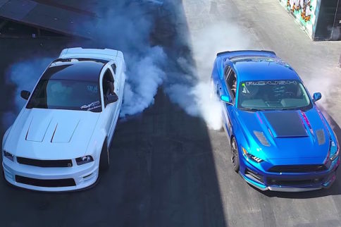 Video: Supercharged S197 vs. S550 Burnout Battle