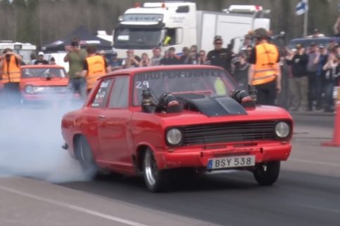 Video: Wild Wheelstanding Twin Turbo Opel Kadett Gets Sideways!
