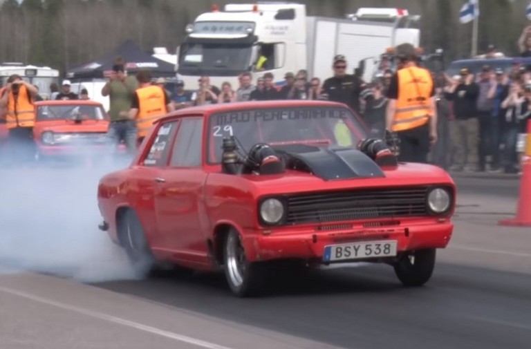 Video: Wild Wheelstanding Twin Turbo Opel Kadett Gets Sideways!