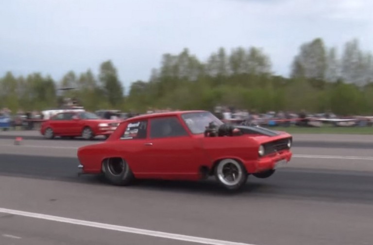 Video: Wild Wheelstanding Twin Turbo Opel Kadett Gets Sideways!