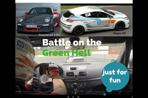 Video: Renault Megane Hounds Porsche GT3 RS At The 'Ring