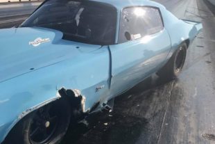 Video: The Blue Goose Hits The Wall At New England Dragway X275 Race