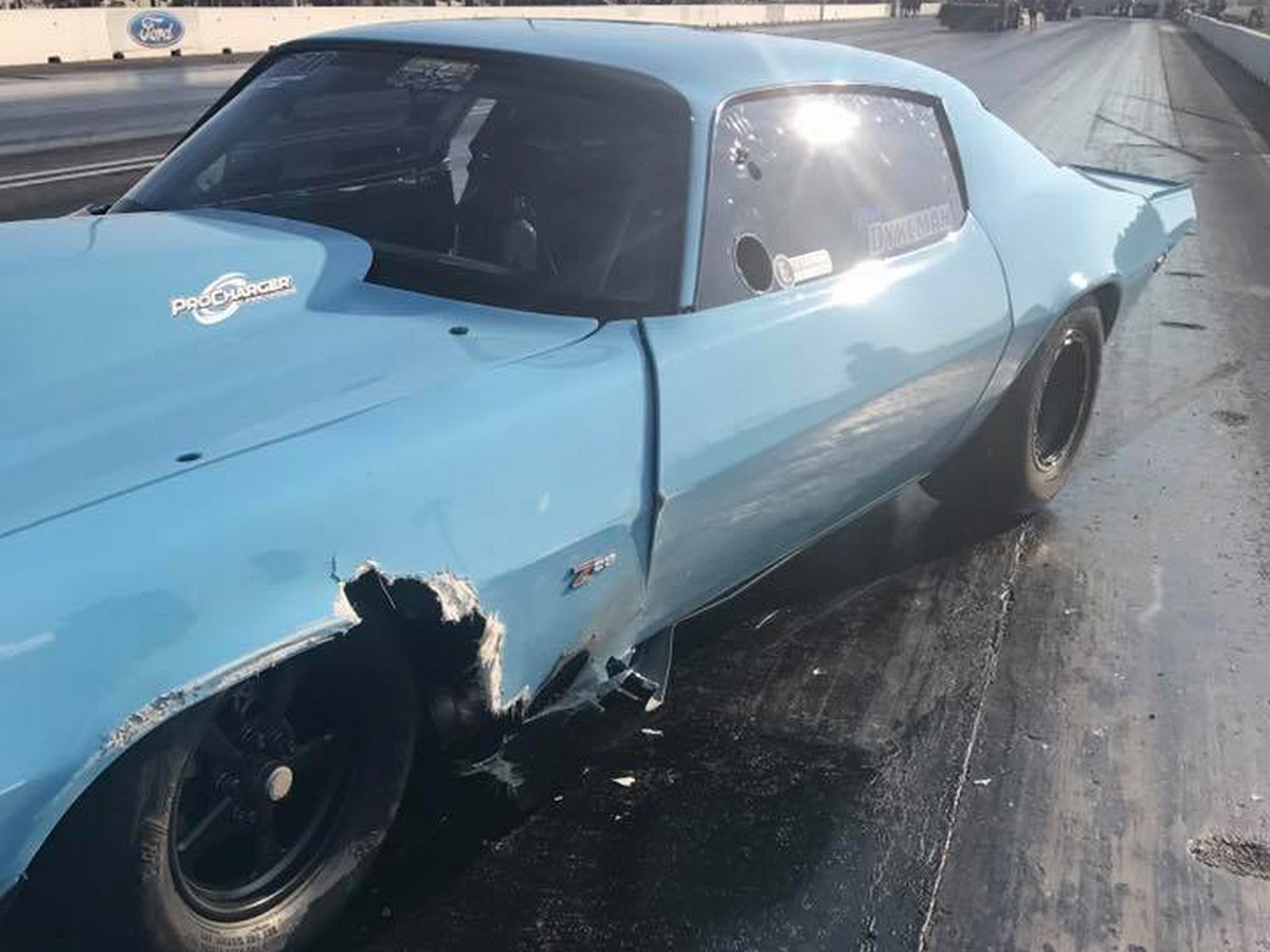 Video: The Blue Goose Hits The Wall At New England Dragway X275 Race