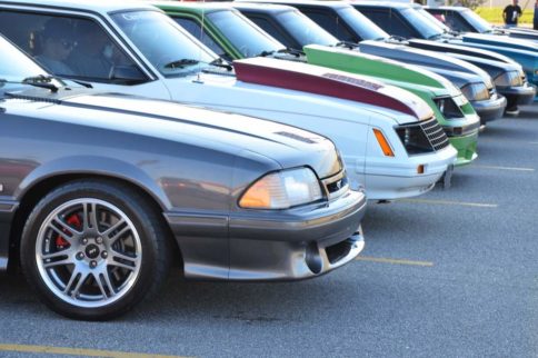 Over 100 Fox Mustangs Cruise Into Mustang Week