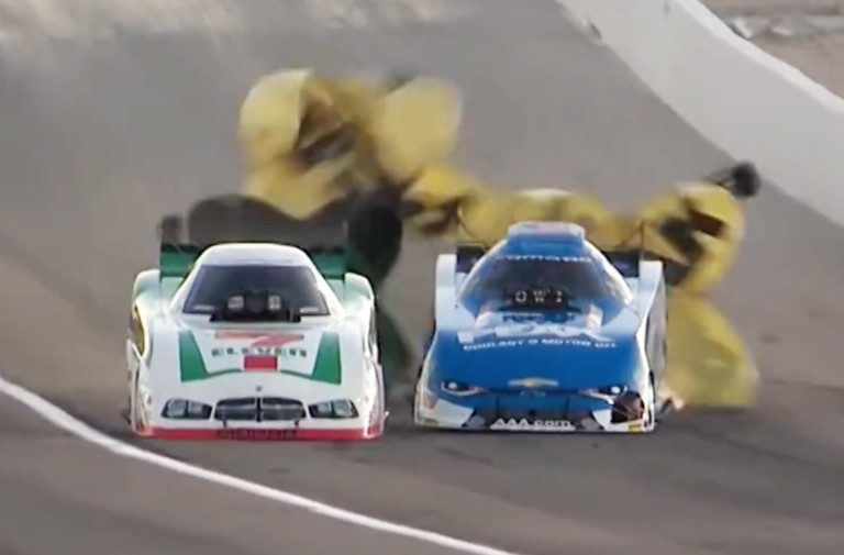 Video: John Force And Jim Campbell Get Intimate In Las Vegas