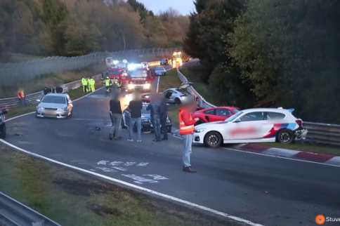 Video: Horrific Pileup At The Nurburgring!