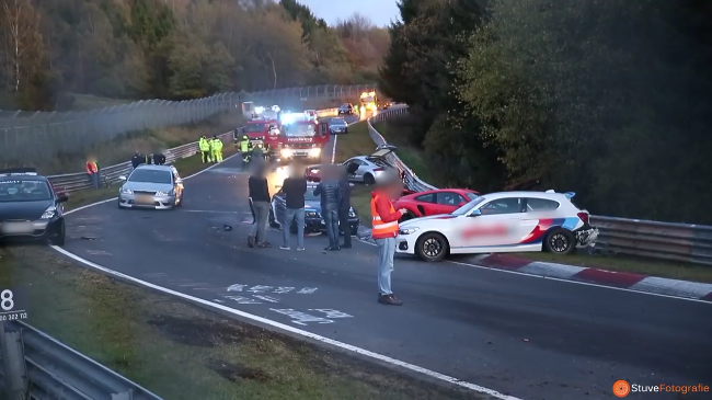 Video: Horrific Pileup At The Nurburgring!