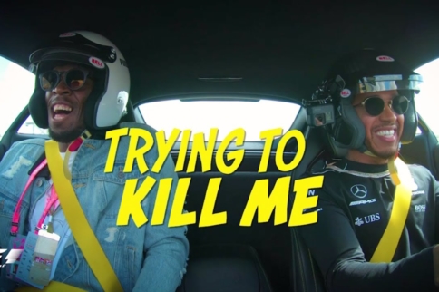 Video: Lewis Hamilton Takes Usain Bolt for the Ride of His Life