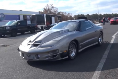 Video: Nitrous Huffing Trans Am Hits Wall At Atco Dragway